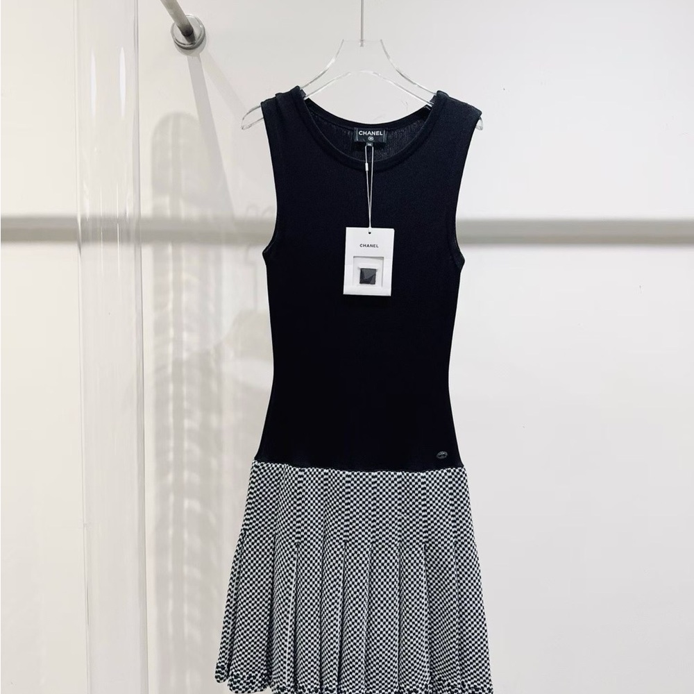 Authentic Chanel Black Textured Fabric